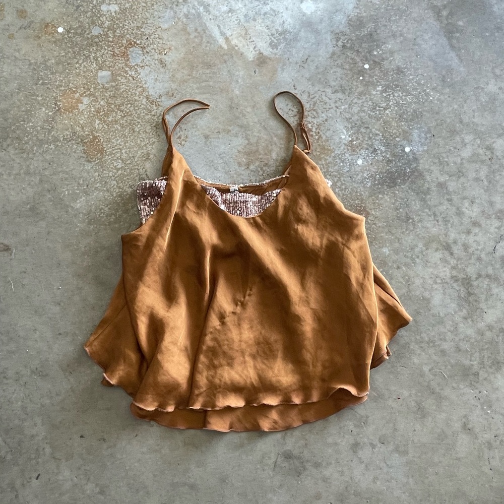 Free people sequence bra under silk tank